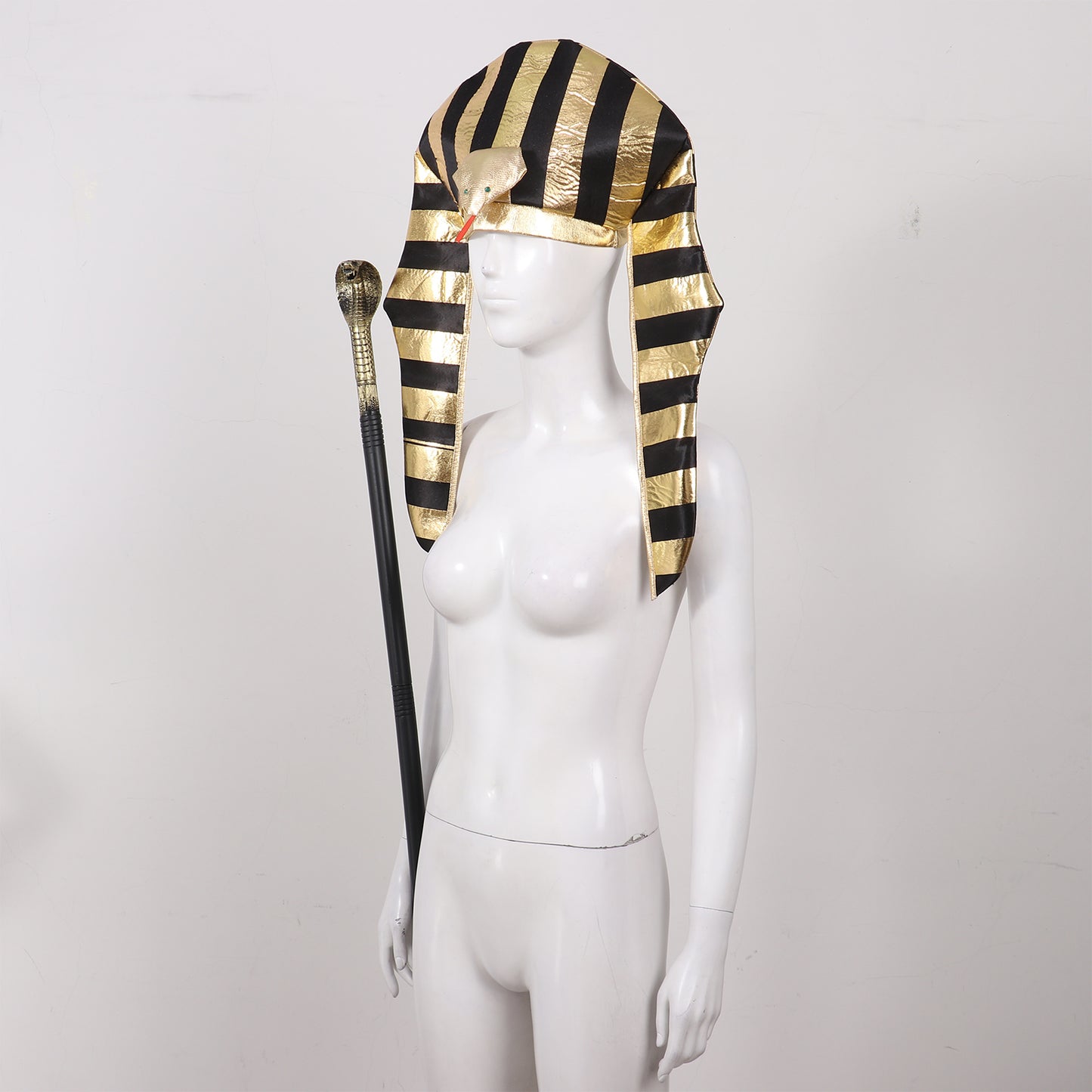 Egyptian Pharaoh Priest Costume Accessories Adult Cleopatra Queen Belt Collar Cane Hat Set Women Men Cosplay Egypt King Clothing