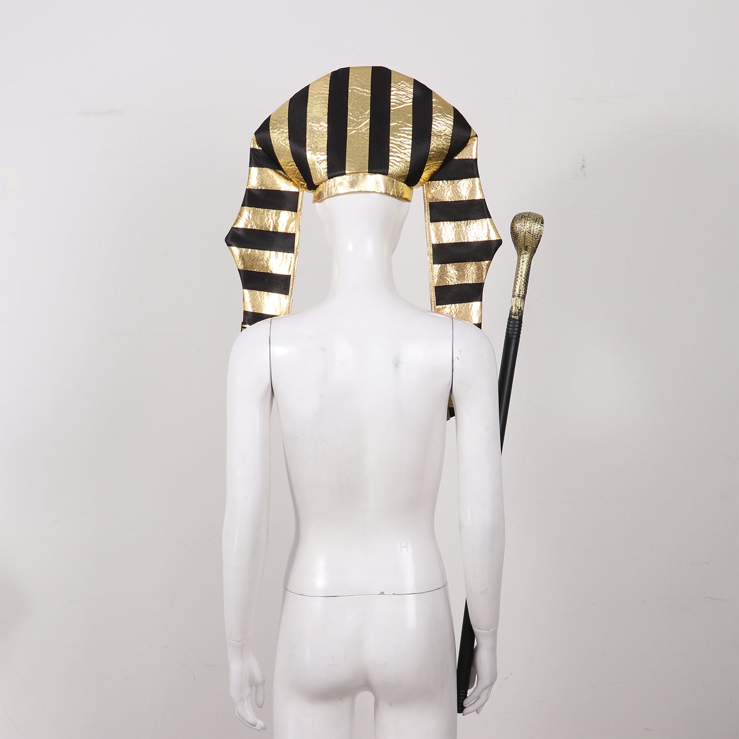 Egyptian Pharaoh Priest Costume Accessories Adult Cleopatra Queen Belt Collar Cane Hat Set Women Men Cosplay Egypt King Clothing