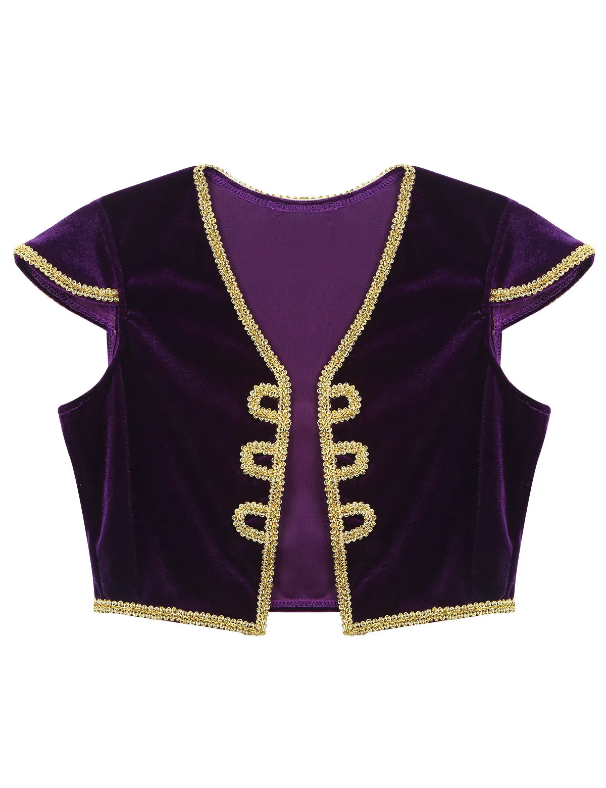 Boys Mythical Prince Aladin Carnival Cosplay Outfit Halloween Party Arabian Prince Role Play Waistcoat Vest Top+Belted Pants