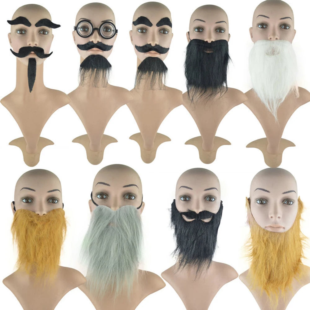 Masquerade Props Holiday Party Dress Up Fake Beard Simulation Beard Eight Character Beard Beard Man's Beard Prom Party Props