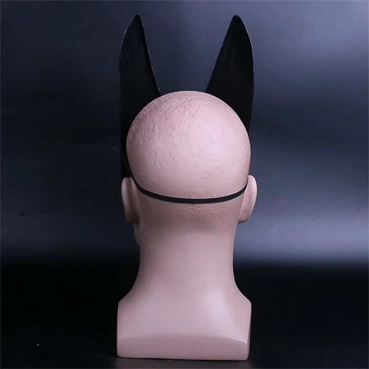 Cos Egyptian Anubis Cosplay Face Mask PVC Wolf Head helmet Costume Party Show prop Halloween Fancy Dress Ball toy