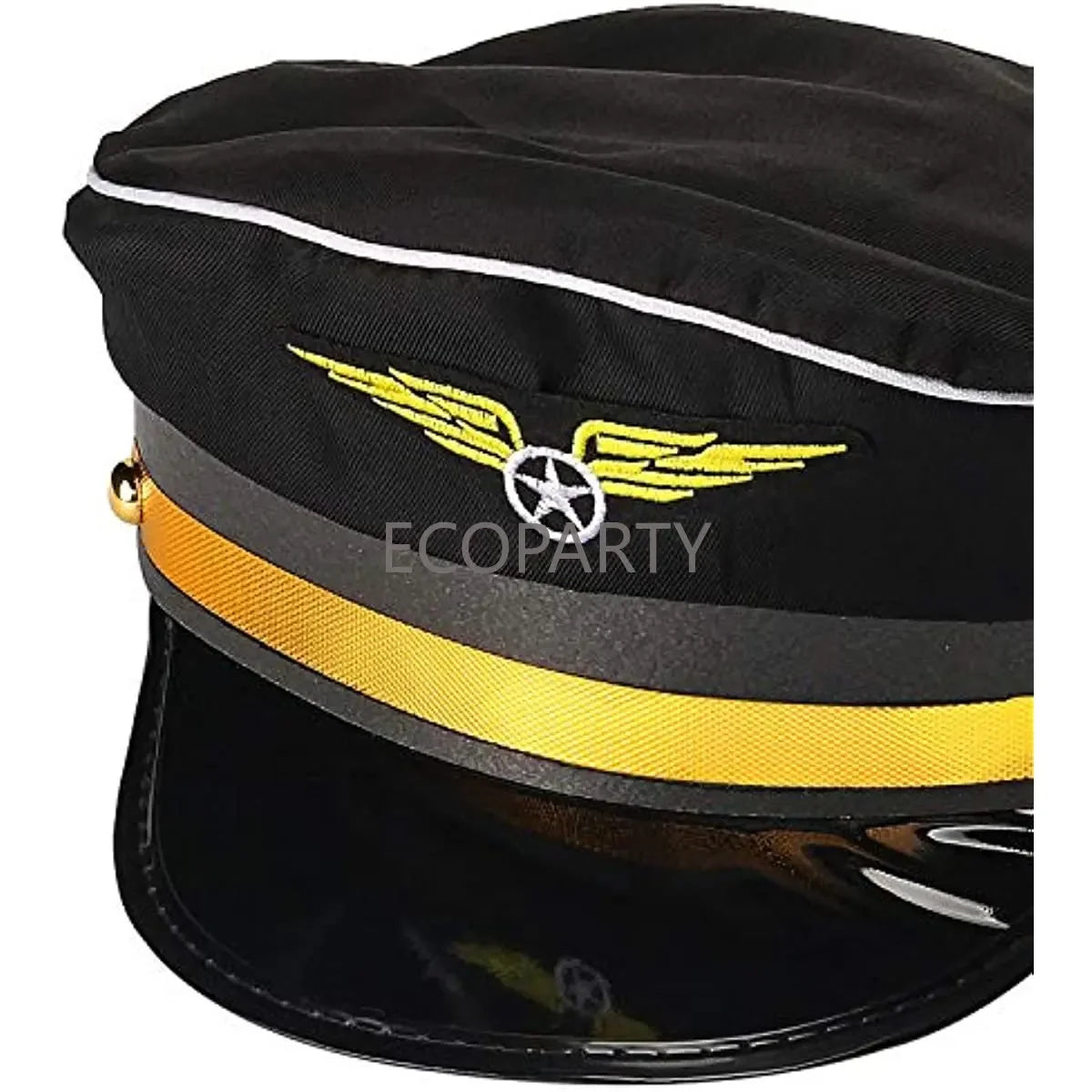 Capitano Pilota D’Aereo Costume Kit Pilot Dress Up Set di Accessori  con Occhiali da Pilota Cappello Collaba Cravatta da Pilota