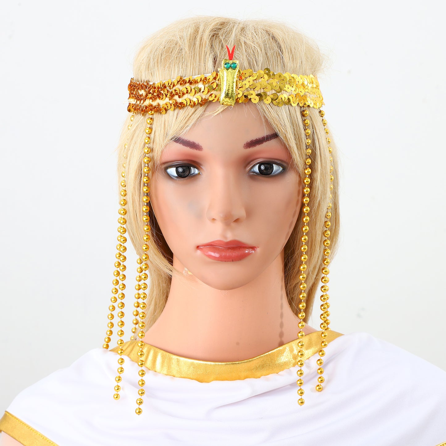 Egyptian Pharaoh Priest Costume Women Men Egypt King Clothes Cleopatra Queen Belt Collar Cane Dressing Halloween Party Carnival