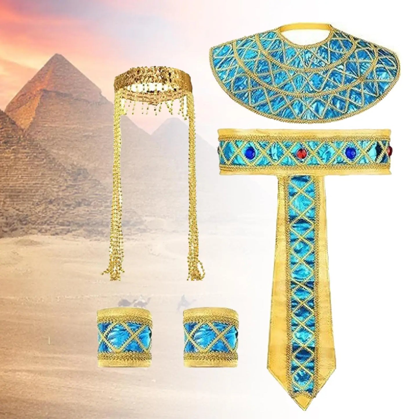 Egyptian Womens Costume Accessories Collar Cleopatra Costume Adult for Holiday Pageant Clothes Halloween Birthday Party Carnival