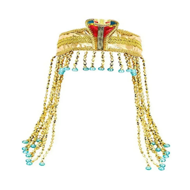 Antique Egypt Queen Headdress Snake Headband Crown Fashion Egyptian Theme Costume Accessories Stage Performance