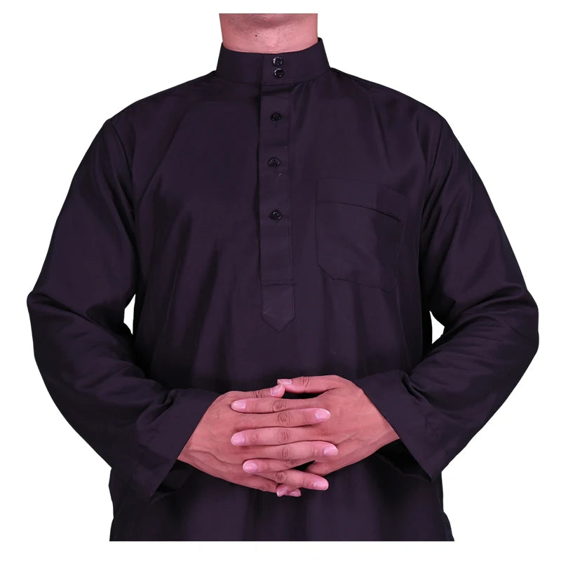 Islamic Kaftan Ramadan Eid Muslim Man Prayer Dress Jubba Thobe Turkey Long Sleeve Robe Dubai Abaya Arab Men Clothes Middle East