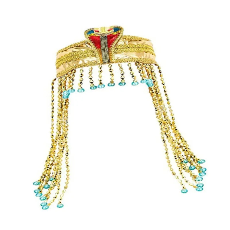 Antique Egypt Queen Headdress Snake Headband Crown Fashion Egyptian Theme Costume Accessories Stage Performance