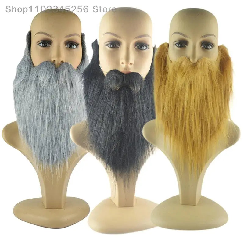 DIY Fancy Dress Fake Beard Long Fluff Beards Cosplay Costume Props Santa Claus Beard Eyebrows Mustache Christmas Party Suppl