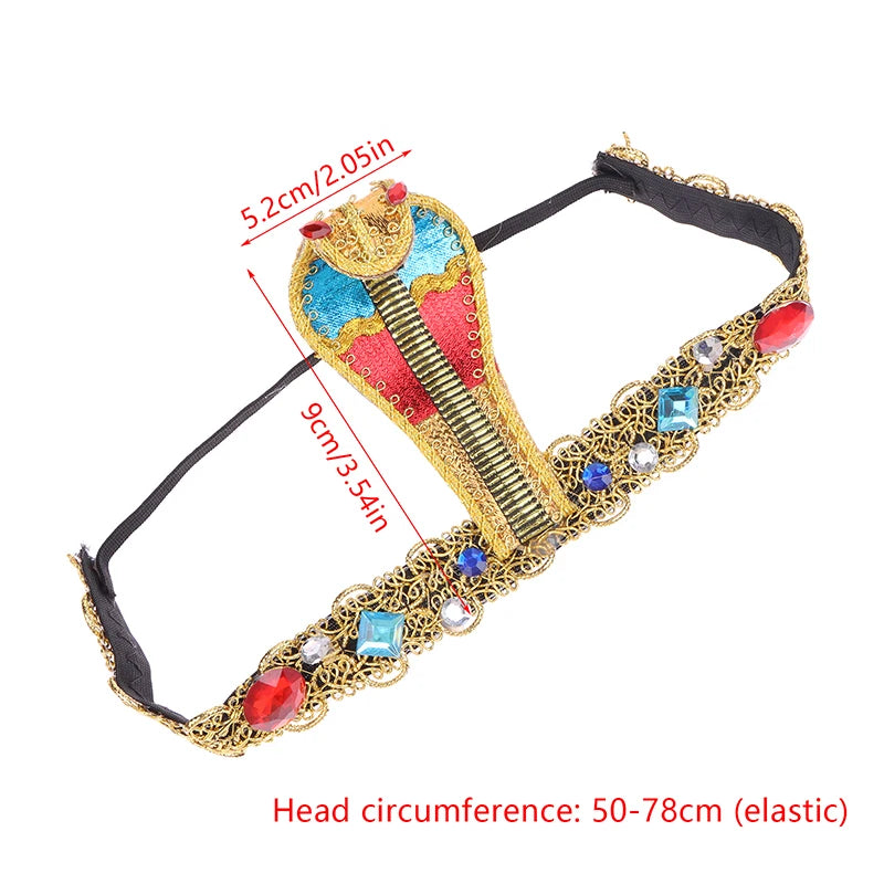 Adult Cosplay Cleopatra Egyptian Snake Headband Women Makeup Ornaments Party Hairband