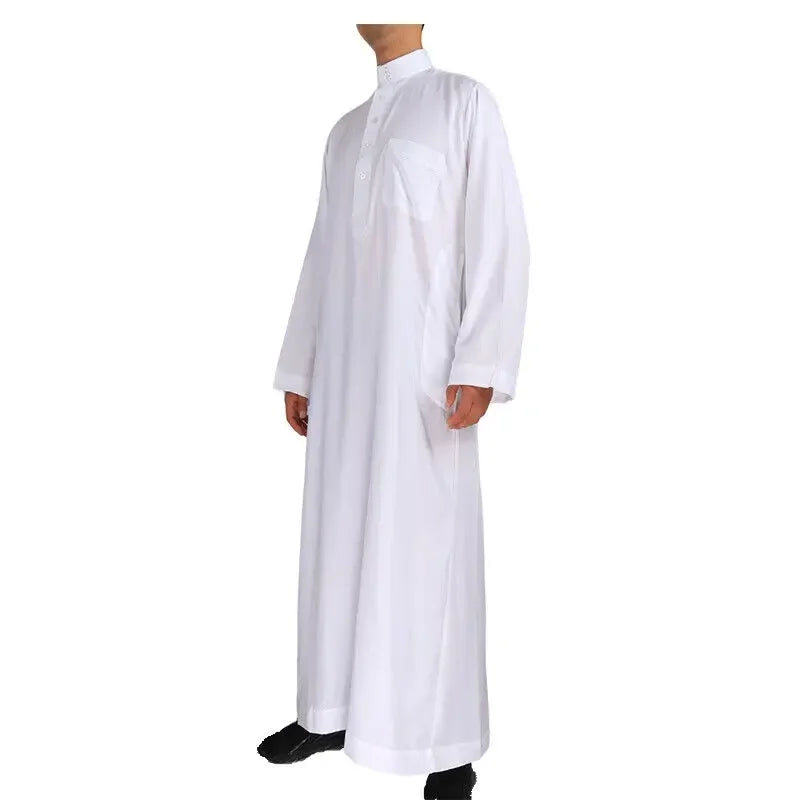 Islamic Kaftan Ramadan Eid Muslim Man Prayer Dress Jubba Thobe Turkey Long Sleeve Robe Dubai Abaya Arab Men Clothes Middle East