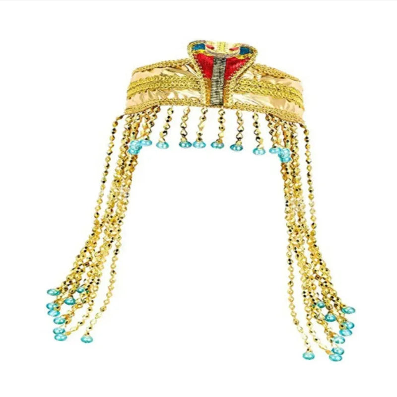 Antique Egypt Queen Headdress Snake Headband Crown Fashion Egyptian Theme Costume Accessories Stage Performance