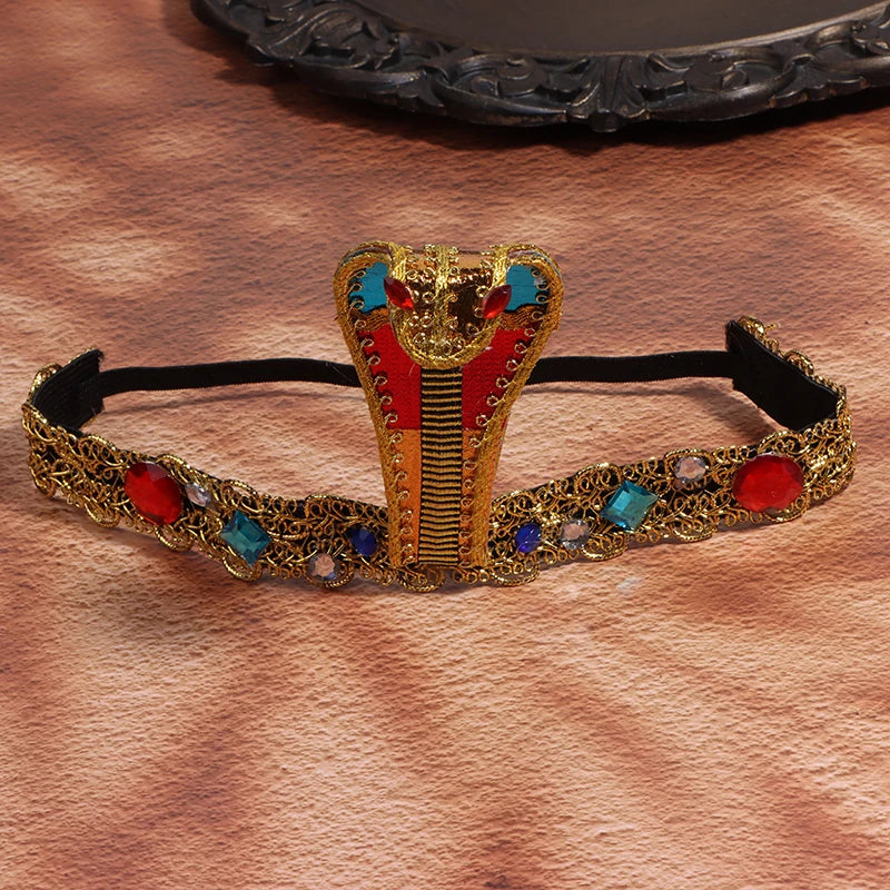 Adult Cosplay Cleopatra Egyptian Snake Headband Women Makeup Ornaments Party Hairband