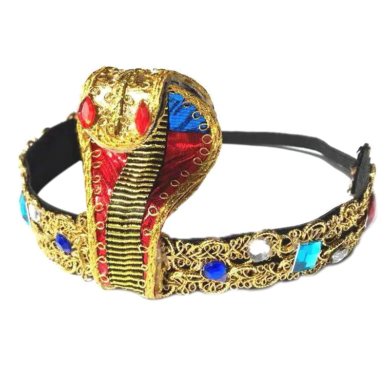 Adult Cosplay Cleopatra Egyptian Snake Headband Women Makeup Ornaments Party Hairband