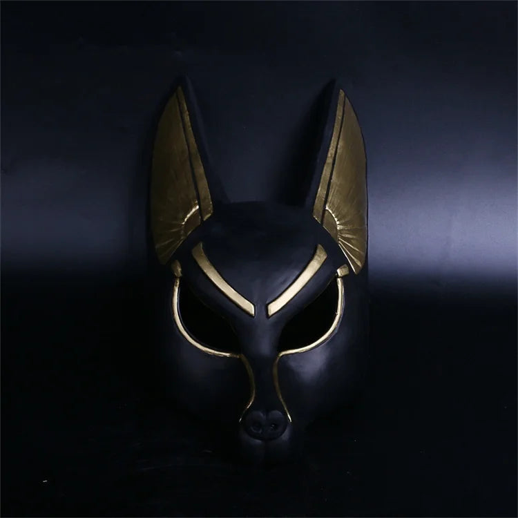 Cos Egyptian Anubis Cosplay Face Mask PVC Wolf Head helmet Costume Party Show prop Halloween Fancy Dress Ball toy