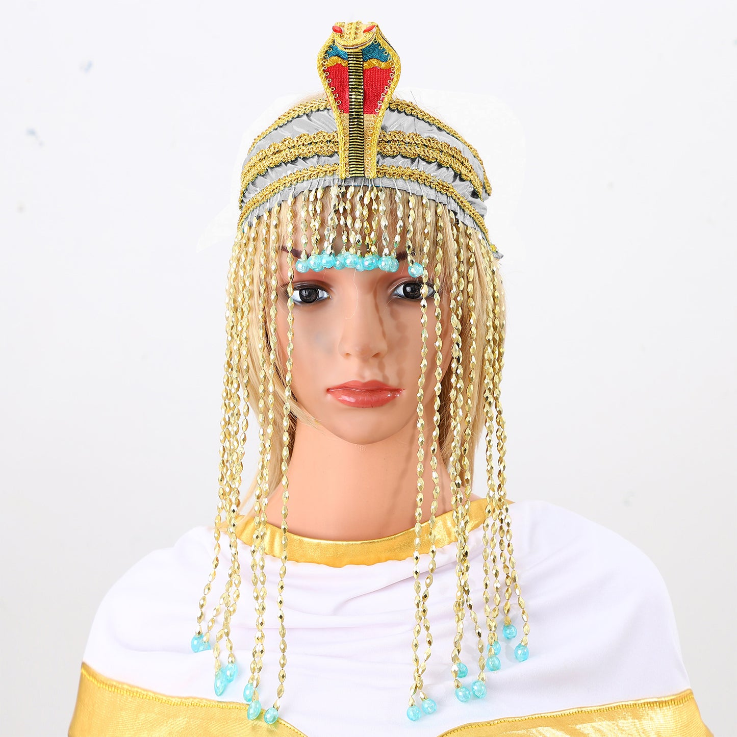 Egyptian Pharaoh Costume Accessories Adult Egypt King Queen Cleopatra Roleplay Belt/Collar /King Cane/Pharaoh Hat Set