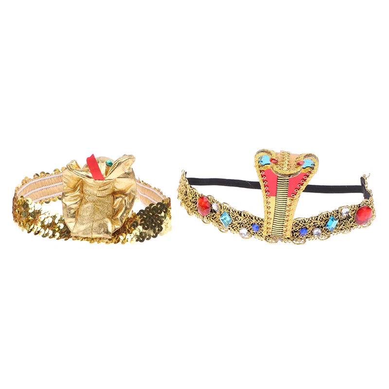 Adult Cosplay Cleopatra Egyptian Snake Headband Women Makeup Ornaments Party Hairband