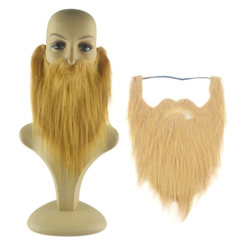 DIY Fancy Dress Fake Beard Long Fluff Beards Cosplay Costume Props Santa Claus Beard Eyebrows Mustache Christmas Party Suppl