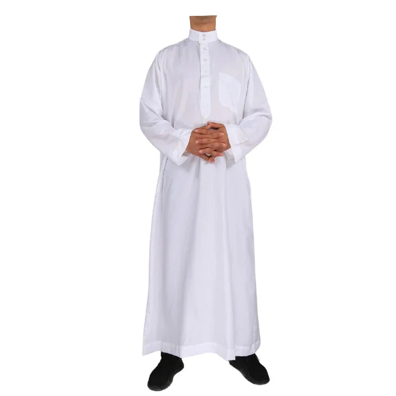 Islamic Kaftan Ramadan Eid Muslim Man Prayer Dress Jubba Thobe Turkey Long Sleeve Robe Dubai Abaya Arab Men Clothes Middle East