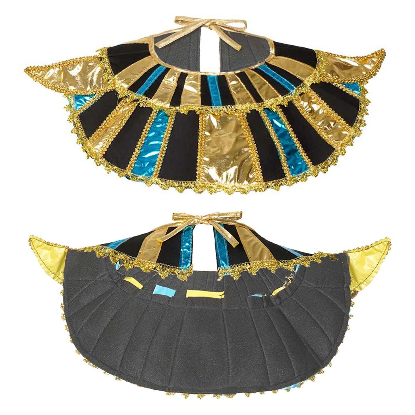 Women Men Egyptian Pharaoh Priest Cosplay Costume Egypt King Clothes Cleopatra Queen Belt Collar Cane Costume Accessories