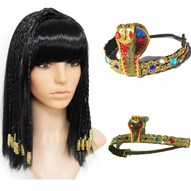 Cleopatra Snake Shape Egyptian Headband Punk Hairband Carnivals Hair Decors