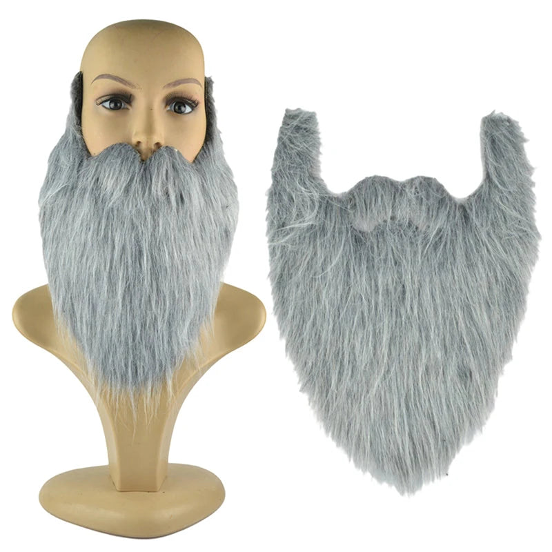 DIY Fancy Dress Fake Beard Long Fluff Beards Cosplay Costume Props Santa Claus Beard Eyebrows Mustache Christmas Party Suppl