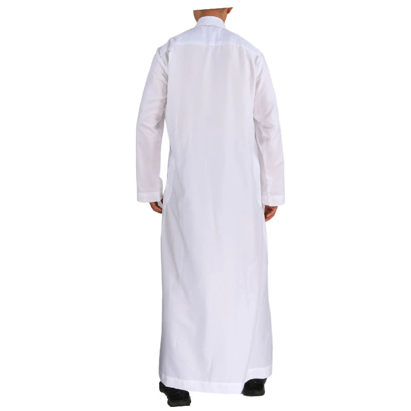 Islamic Kaftan Ramadan Eid Muslim Man Prayer Dress Jubba Thobe Turkey Long Sleeve Robe Dubai Abaya Arab Men Clothes Middle East