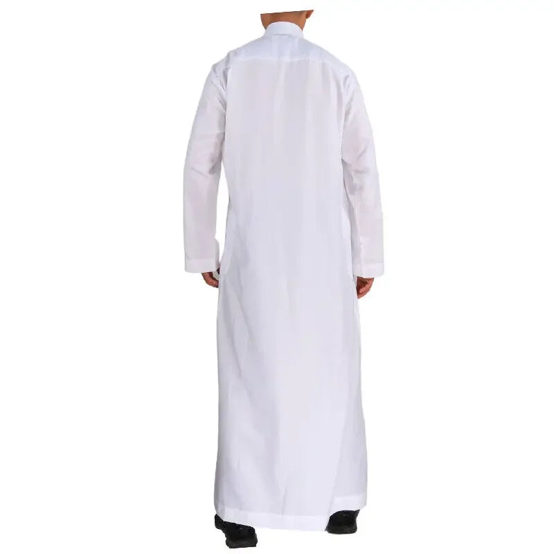 Islamic Kaftan Ramadan Eid Muslim Man Prayer Dress Jubba Thobe Turkey Long Sleeve Robe Dubai Abaya Arab Men Clothes Middle East