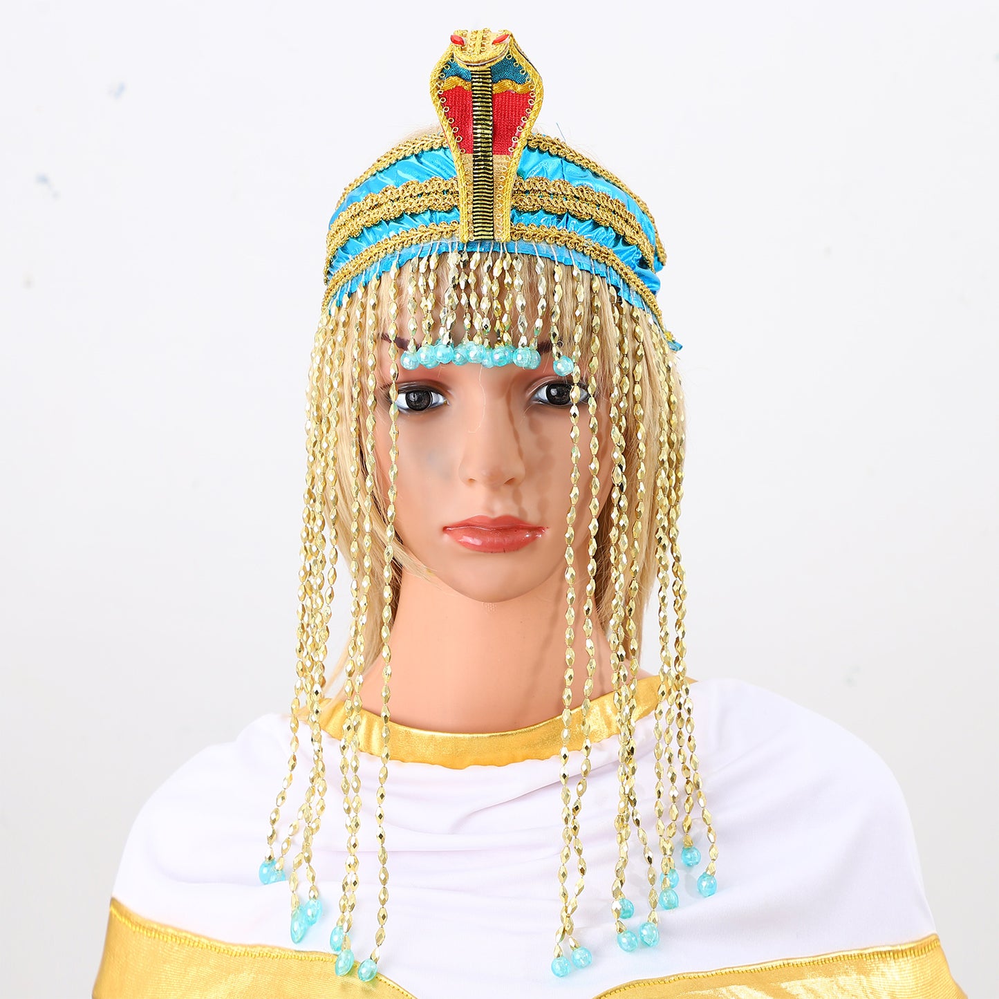 Egyptian Pharaoh Costume Accessories Adult Egypt King Queen Cleopatra Roleplay Belt/Collar /King Cane/Pharaoh Hat Set