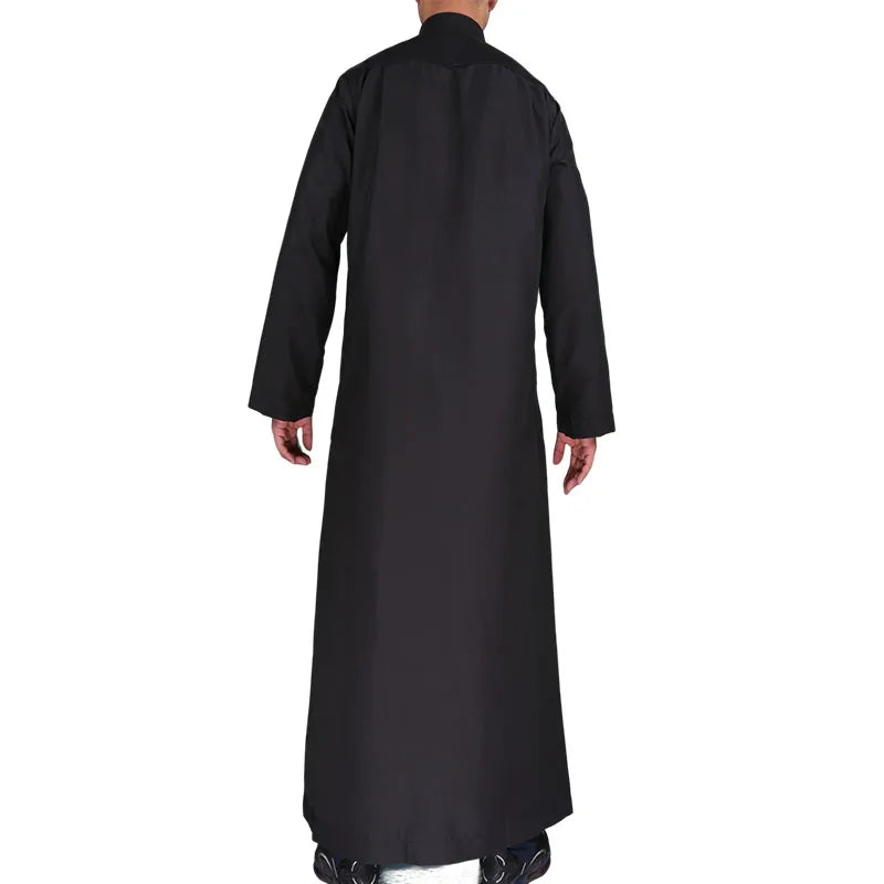 Islamic Kaftan Ramadan Eid Muslim Man Prayer Dress Jubba Thobe Turkey Long Sleeve Robe Dubai Abaya Arab Men Clothes Middle East